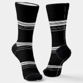 Chaussette Rayé noir blanc chic (Angulaire)
