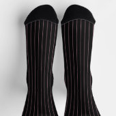Chaussette rayé noir et rose (Haut)