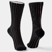 Chaussette rayé noir et rose (Angulaire)