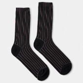 Chaussette rayé noir et rose (Droite)