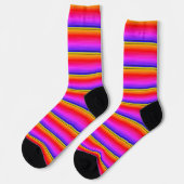 Chaussette Rayure arc-en-ciel vibrant irrégulière (Gauche)