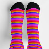 Chaussette Rayure arc-en-ciel vibrant irrégulière (Haut)