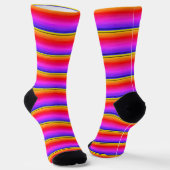 Chaussette Rayure arc-en-ciel vibrant irrégulière (Angulaire)