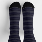 Chaussette Rayure bleue et grise délavée (Haut)