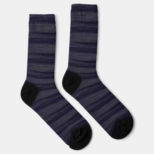 Chaussette Rayure bleue et grise délavée (Droite)
