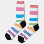 CHAUSSETTE RAYURE COLORÉE PASTEL MODERNE ÉDITABLE (Gauche)