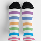 CHAUSSETTE RAYURE COLORÉE PASTEL MODERNE ÉDITABLE (Haut)