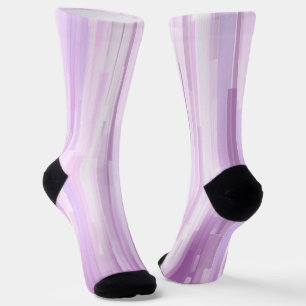 Chaussette Rayure géométrique en lavande douce