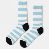 Chaussette Rayures Bleu Clair et Blanc (Gauche)