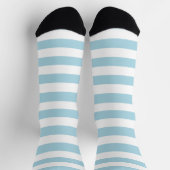 Chaussette Rayures Bleu Clair et Blanc (Haut)