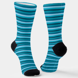Chaussette Rayures bleues Navy Aqua Ocean Sky Élégant