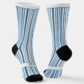 Chaussette Rayures Chancelantes, Bleu et Blanc (Angulaire)