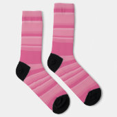 Chaussette Rayures complexes en rose (Droite)