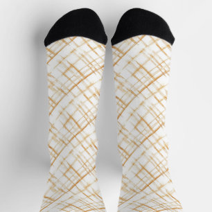 Chaussette Rayures de bonbons au caramel