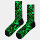 Chaussette Rayures de tigre vertes de la Saint-Patrick (Gauche)