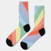 Chaussette Rayures diagonales Pastel Rainbow (Gauche)