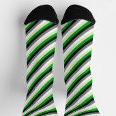 Chaussette Rayures du drapeau aromantique (Haut)