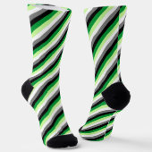 Chaussette Rayures du drapeau aromantique (Angulaire)