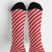 Chaussette Rayures du drapeau lesbien (Haut)