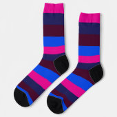 Chaussette Rayures néon de minuit (Gauche)