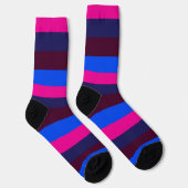Chaussette Rayures néon de minuit (Droite)