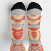 Chaussette Rayures orange gris clair (Haut)