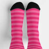 Chaussette Rayures rose pâle et rose chaud (Haut)