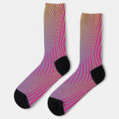 Chaussette Rayures Rose Violet (Gauche)