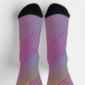 Chaussette Rayures Rose Violet (Haut)