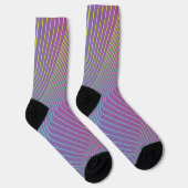 Chaussette Rayures Rose Violet (Droite)