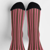 Chaussette Rayures roses et marron sans couture (Haut)
