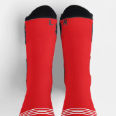 Chaussette Rayures rouges et blanches (Haut)