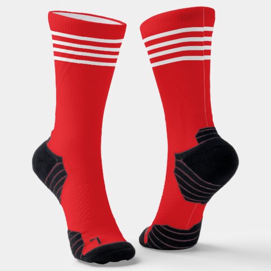 Chaussette Rayures rouges et blanches (Angulaire)