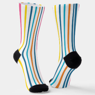 Chaussette Rayures verticales multicolores vibrantes