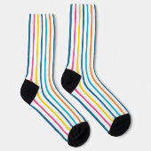 Chaussette Rayures verticales multicolores vibrantes (Droite)