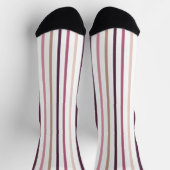 Chaussette Rayures verticales rose mauve (Haut)
