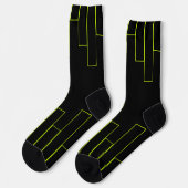 Chaussette Rectangles verte et noire de chaux (Gauche)