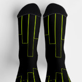 Chaussette Rectangles verte et noire de chaux (Haut)