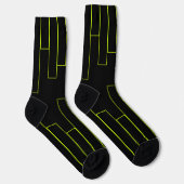 Chaussette Rectangles verte et noire de chaux (Droite)