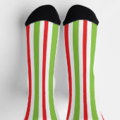 Chaussette Red and Green Christmas Print Socks (Haut)