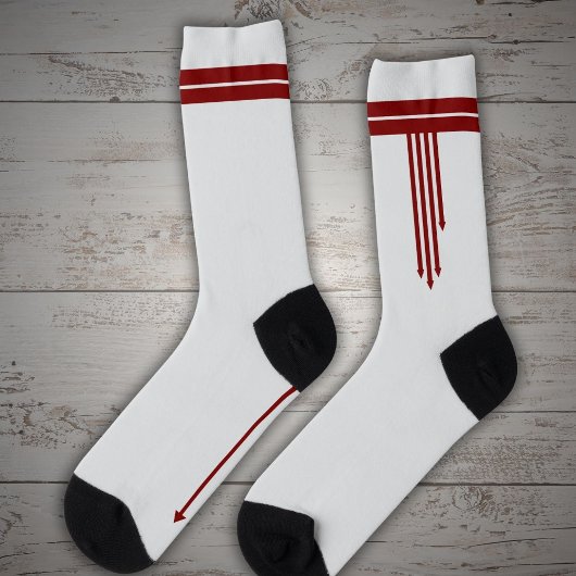 Chaussette Red Arrows on White