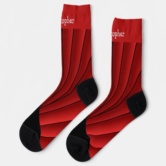 Chaussette Red Art Deco Design Socks (Gauche)