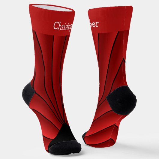 Chaussette Red Art Deco Design Socks (Angulaire)