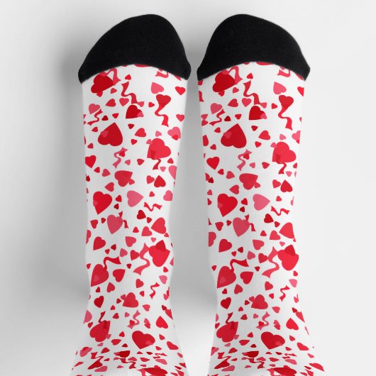 Chaussette Red Confetti Hearts Motif (Haut)