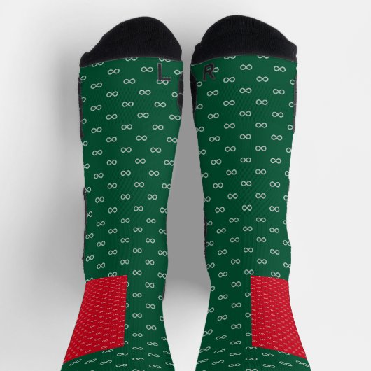 Chaussette Red et Green Infinity Festive Style Edition (Haut)