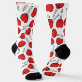 Chaussette Red Lollipops, Heart Lollipops, Lollipop Pattern (Angulaire)