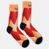 Chaussette Red Orange Art Deco Design Socks (Droite)