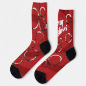 Chaussette Red Photo Collage Noël (Gauche)