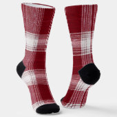 Chaussette Red Plaid Holiday Socks – Warm Christmas Vibes (Angulaire)