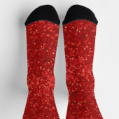 Chaussette Red sparkling glitter pattern (Haut)